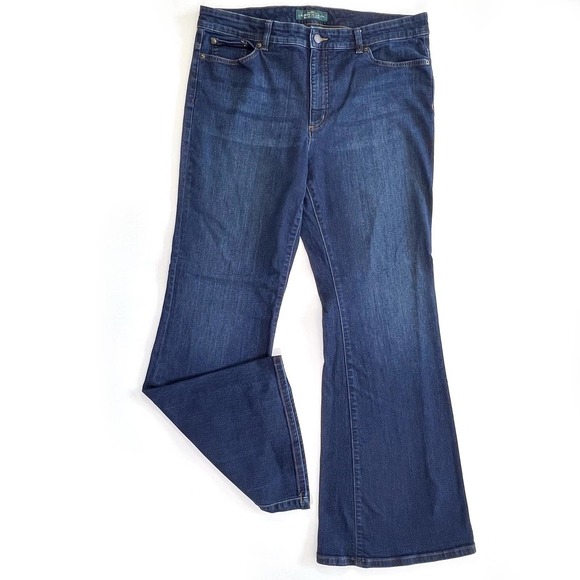 Lauren Ralph Lauren Denim - LRL Lauren Ralph Lauren Flare Jeans Plus Sz 16 Stretch 11" Rise 32.5" Inseam